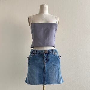handmade lavender white corset top